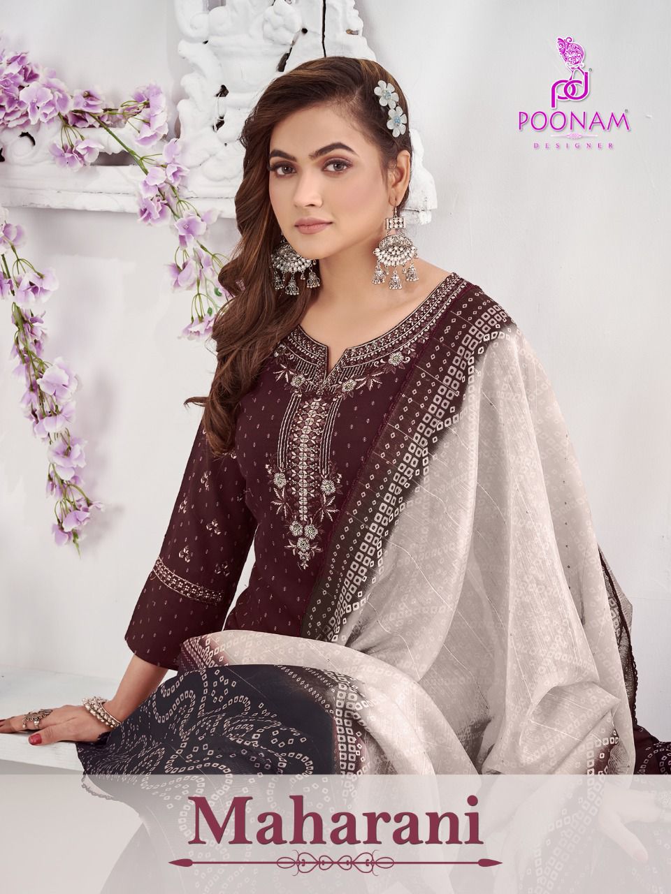 Poonam Maharani Fancy Exclusive Festive Wear Rayon Kurti Pant With Dupatta Collection